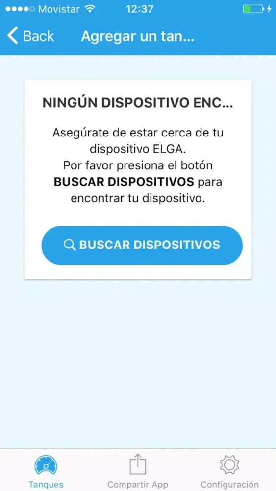 Tangkapan skrin ELGA G5 RF + BLE