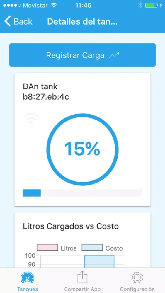 Tangkapan skrin ELGA G5 RF + BLE