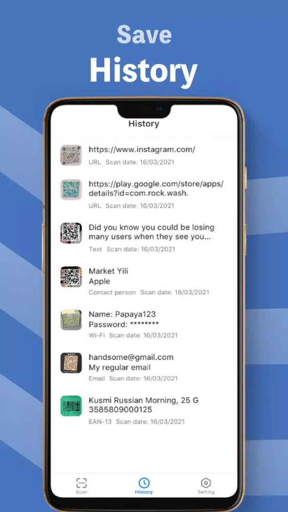 Capturas de pantalla de QR & Barcode Scanner - Fast