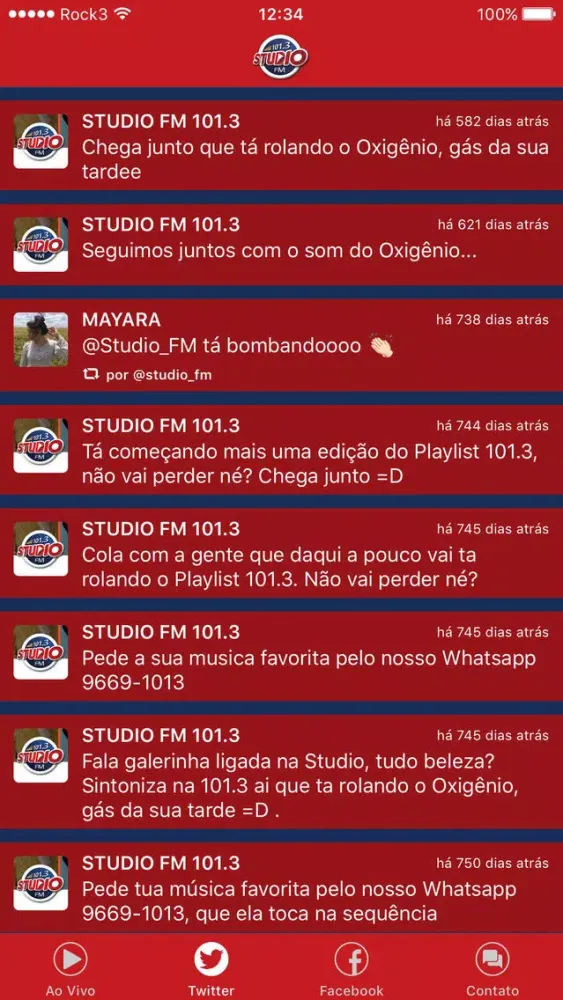 Captures d'écran de Rádio Studio FM