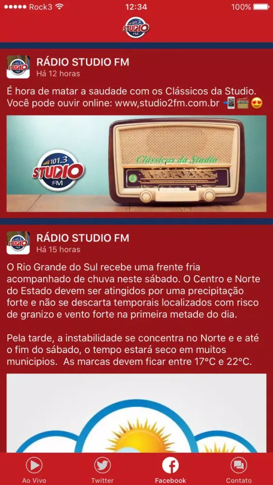 Captures d'écran de Rádio Studio FM