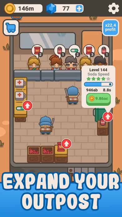 Idle Outpost: Business Game سکرین شاٹس