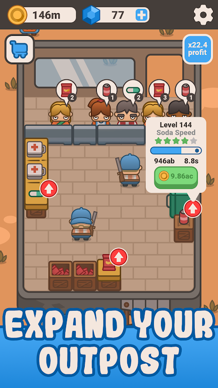 Idle Outpost: Upgrade Games-screenshot-3