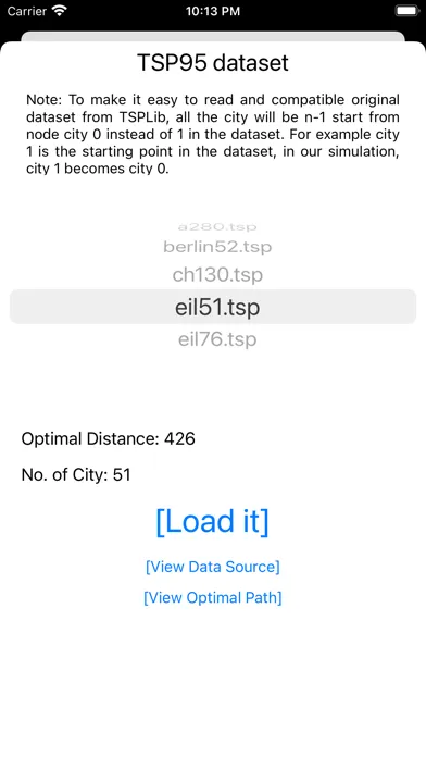 Tangkapan skrin A.I. Travel Salesman Problem