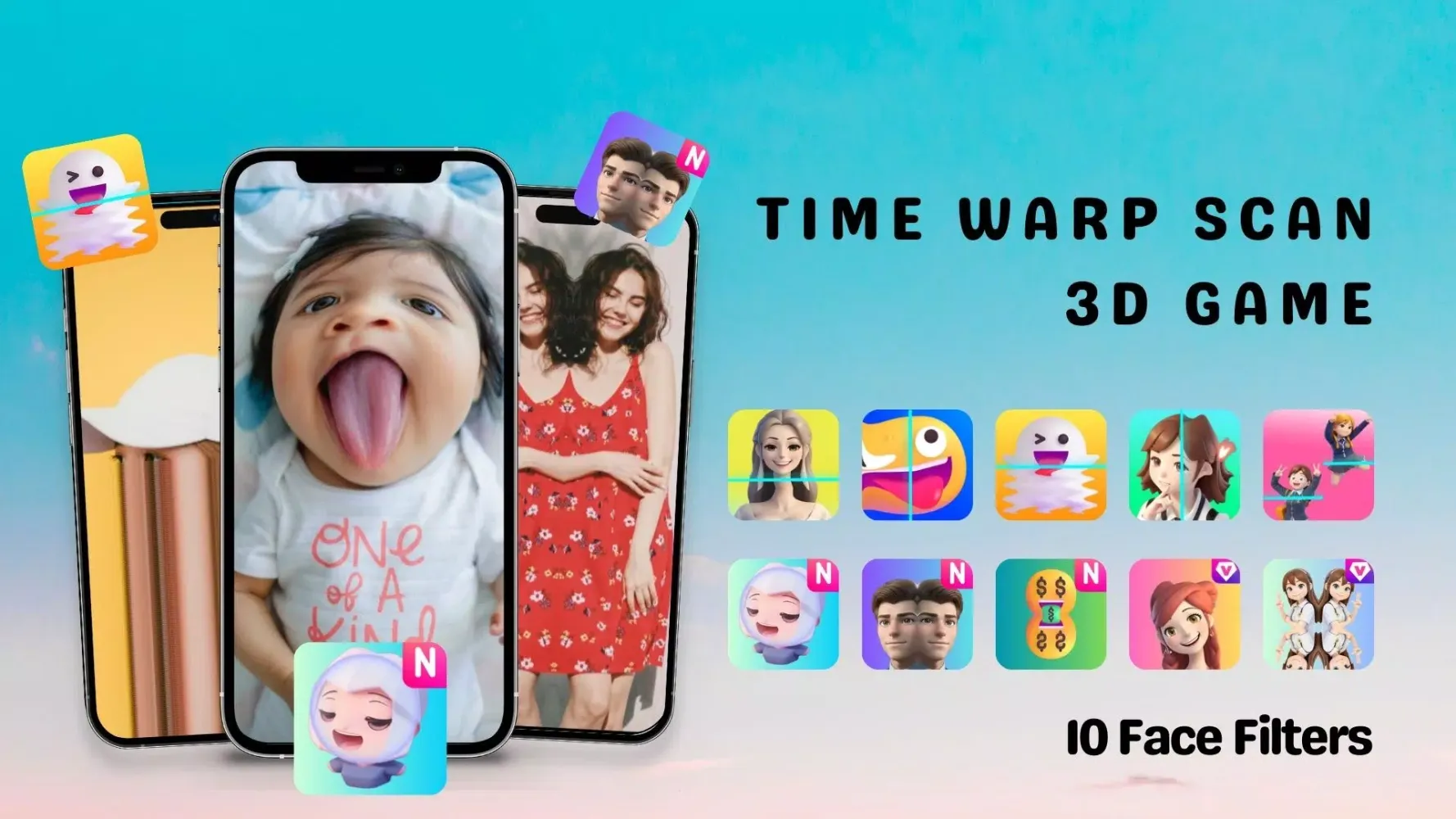 Time Warp Scan: Face Filter 3d Screenshots