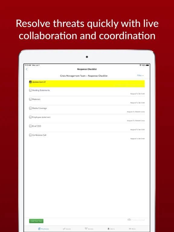 H+K Crisis Control iPad 應用截圖