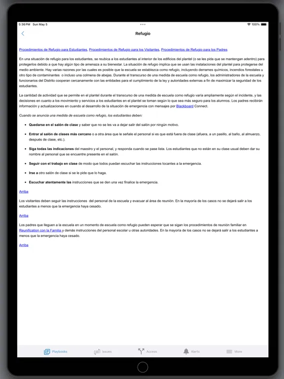 Captures d'écran de LAUSD EM iPad 