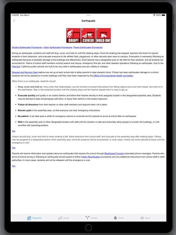 Captures d'écran de LAUSD EM iPad 