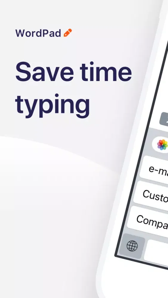 Keyboard Template - WordPad Screenshots