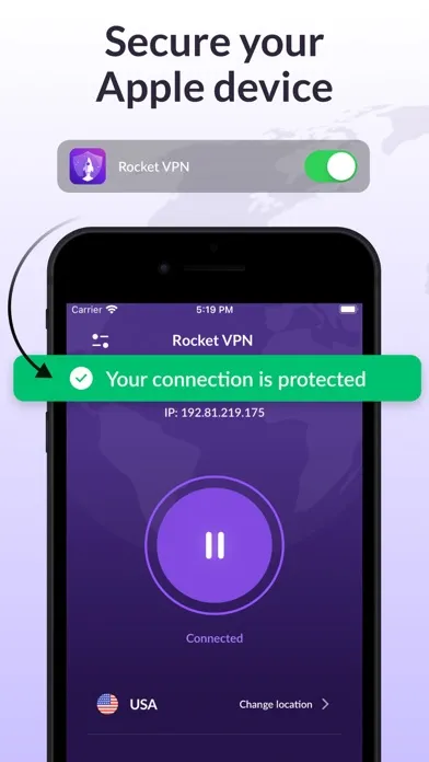Ảnh chụp màn hình của Rocket VPN -  Fast & Stable