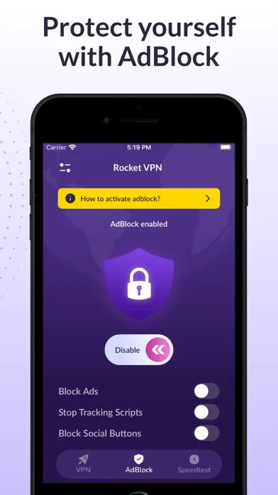 Ảnh chụp màn hình của Rocket VPN -  Fast & Stable
