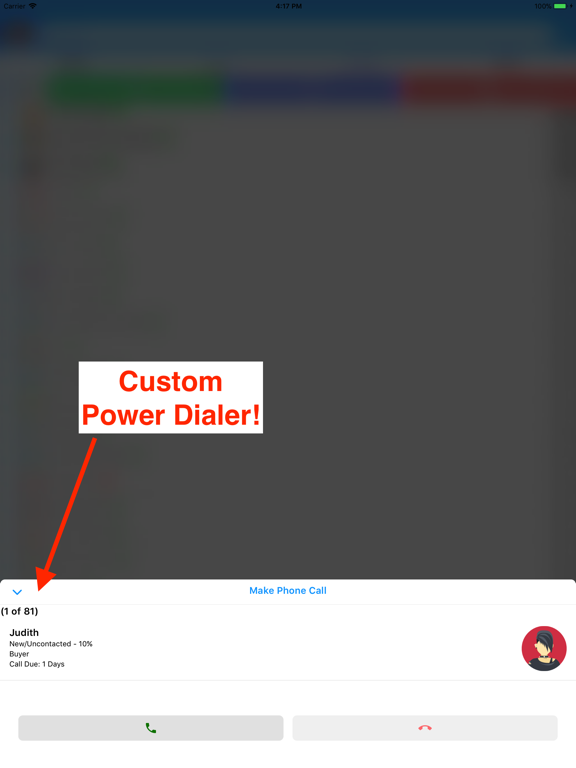 ภาพหน้าจอของ Rocket Agents CRM iPad 
