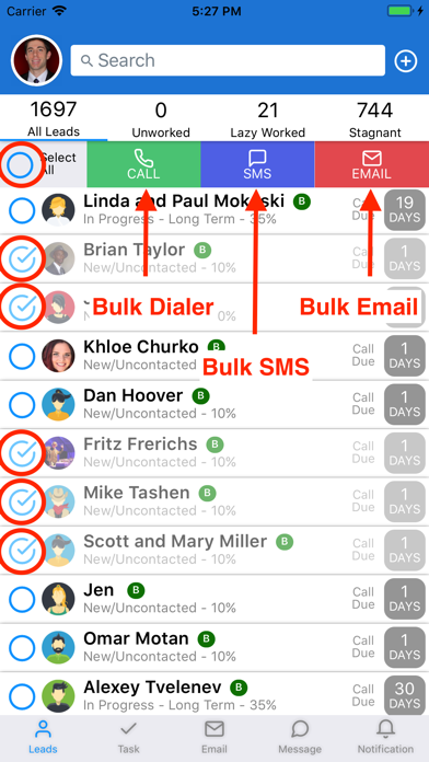 ภาพหน้าจอของ Rocket Agents CRM