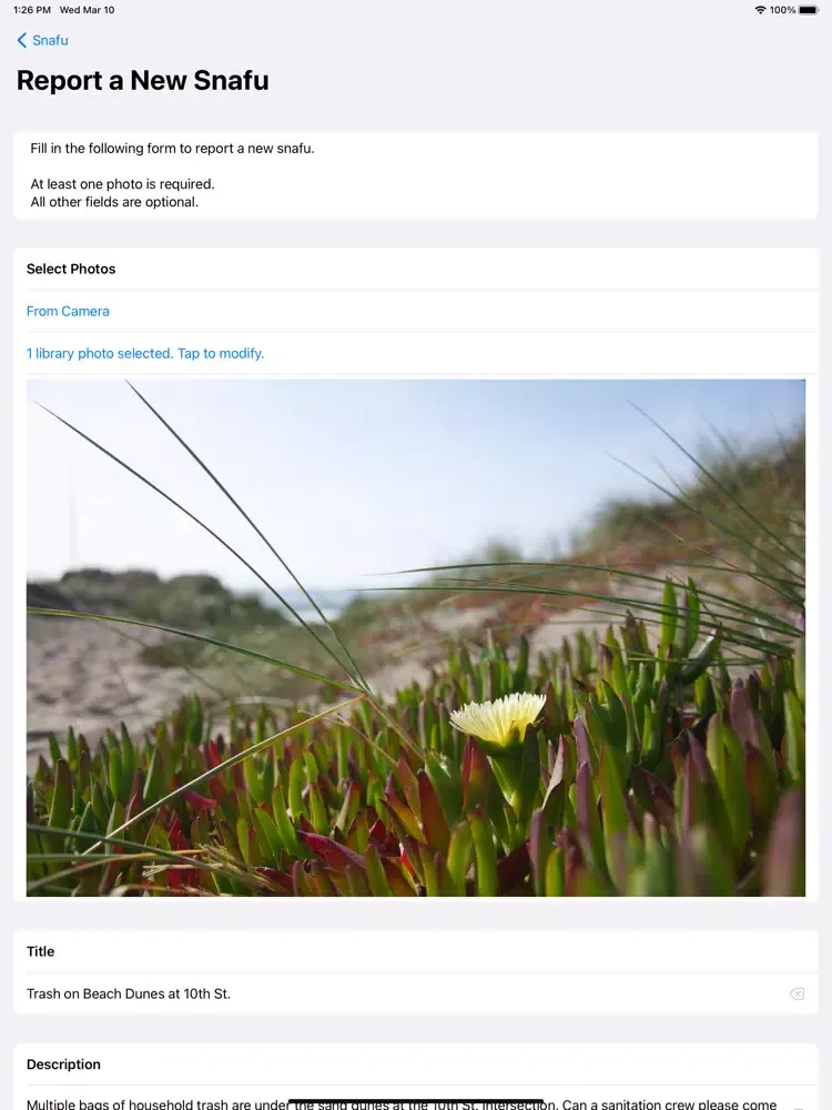 Screenshot di Snafu Mobile iPad 