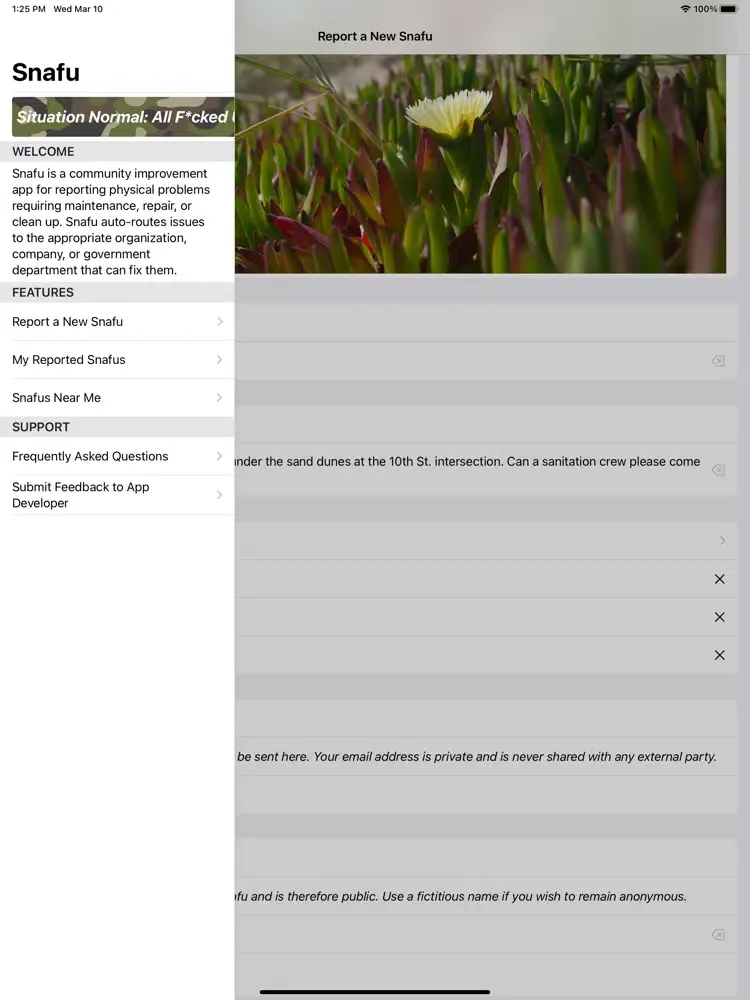 Screenshot di Snafu Mobile iPad 