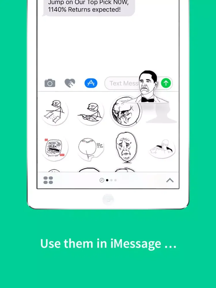 Meme Stickers: Send your favorite, funny memes iPad  Screenshots