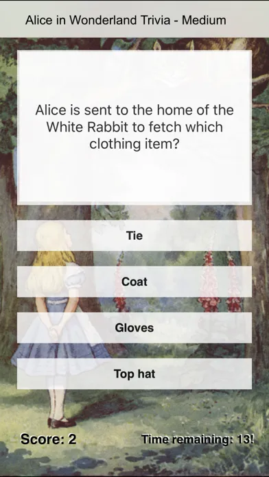 Alice in Wonderland Trivia + স্ক্রিনশট