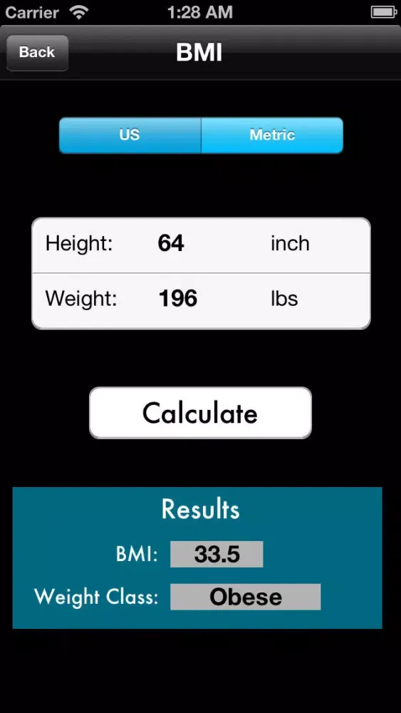 Capturas de tela do BMI - BMR - Body Fat Percentage Calculator Free