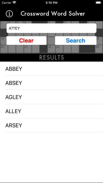 Crossword Word Solver Ekran Görüntüleri