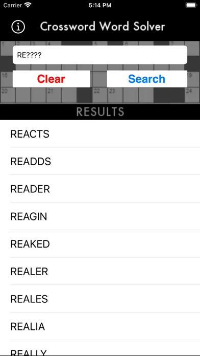 Crossword Word Solver Ekran Görüntüleri