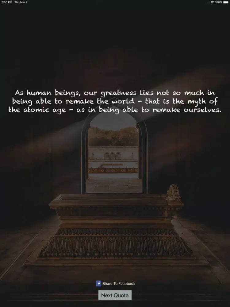 Wise Quotes of: Mahatma Gandhi iPad  스크린샷