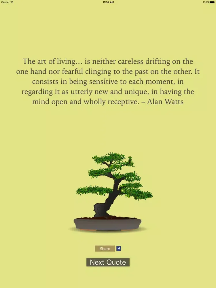 Captures d'écran de Quotes on Zen iPad 