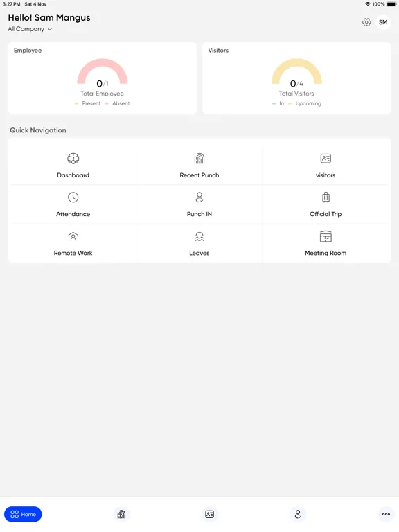 Ảnh chụp màn hình của RockEye Attendance Management iPad 