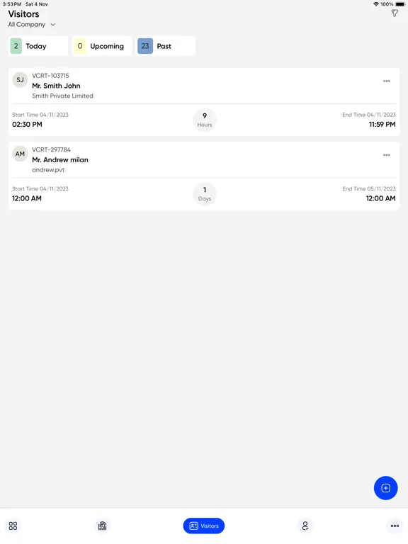 Ảnh chụp màn hình của RockEye Attendance Management iPad 