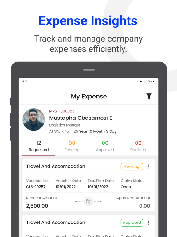 RockEye Employee Self Service iPad 應用截圖