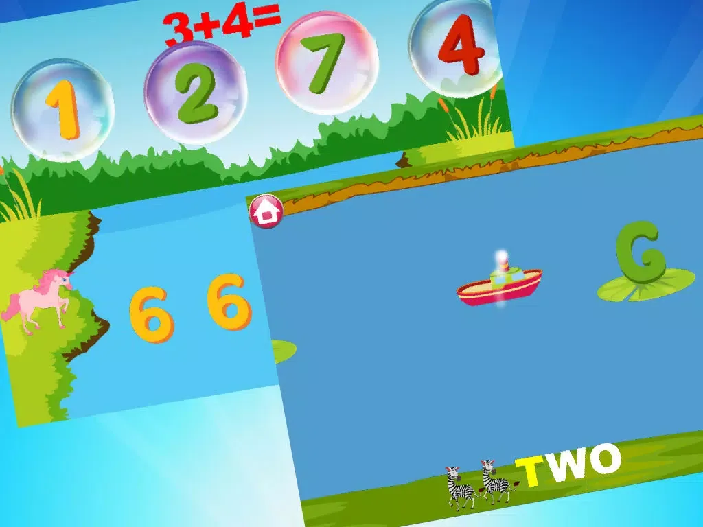 Animal Math School- 6 Amazing Learning Games for Preschool & Kindergarten Kids FREE iPad  Screenshots