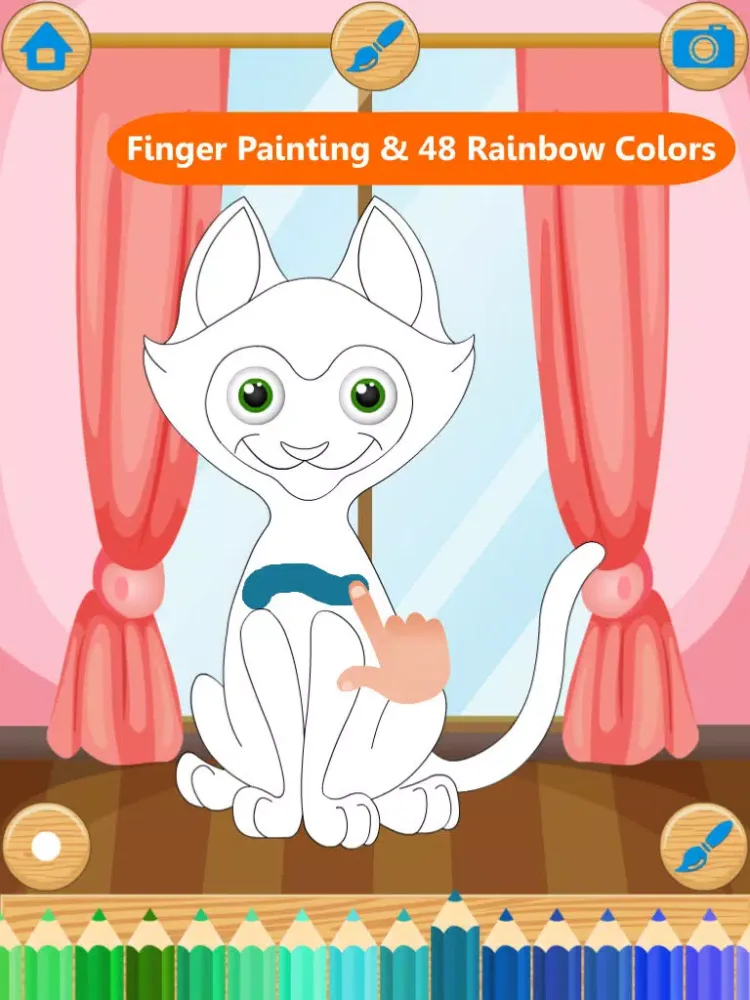 Capturas de tela do Paint & Dress up your pets - drawing, coloring and dress up game for kids FREE iPad 