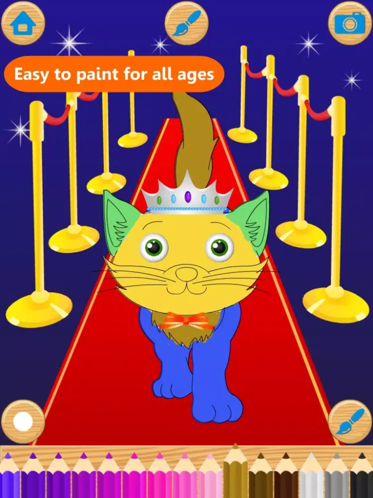 Capturas de tela do Paint & Dress up your pets - drawing, coloring and dress up game for kids FREE iPad 