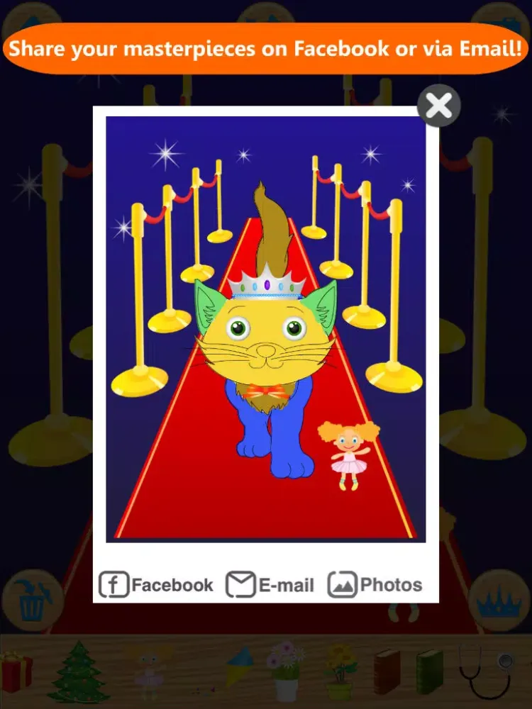 Capturas de tela do Paint & Dress up your pets - drawing, coloring and dress up game for kids FREE iPad 
