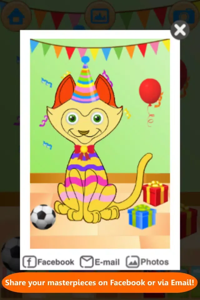Capturas de tela do Paint & Dress up your pets - drawing, coloring and dress up game for kids FREE