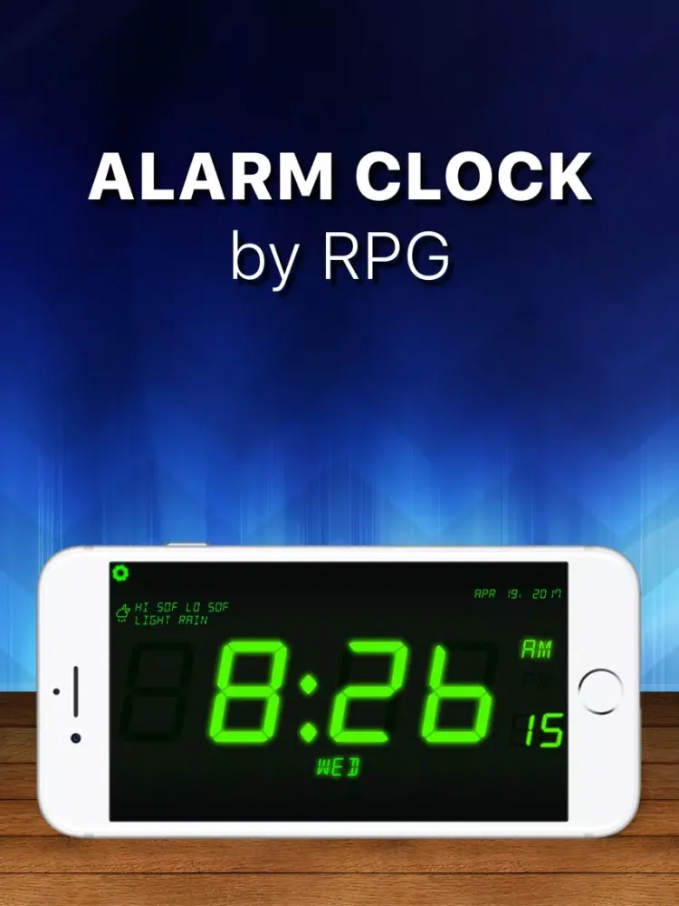 Tangkapan layar Alarm Clock by RPG iPad 