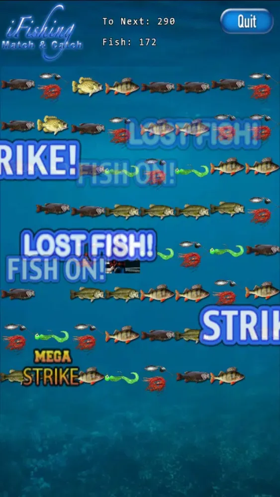 Tangkapan skrin i Fishing Match and Catch