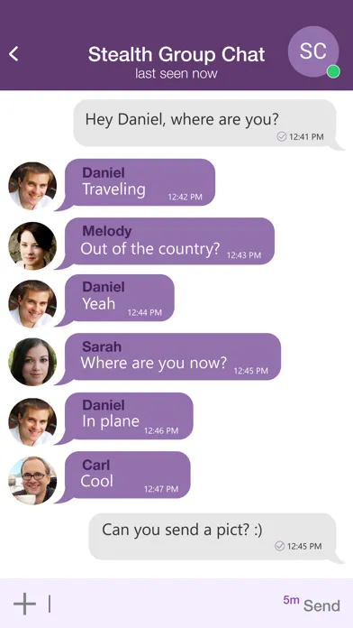 Скриншоты StealthChat: Encrypted Chats