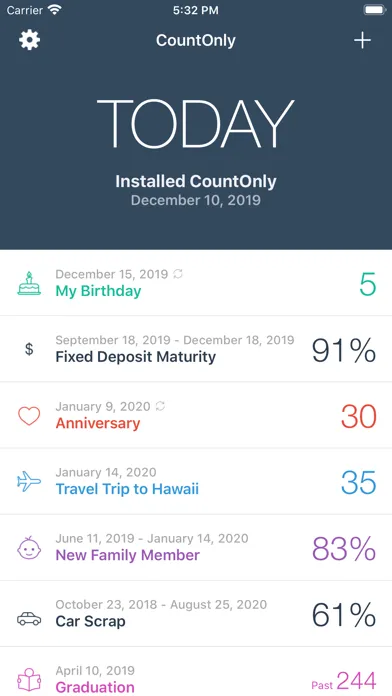 Screenshot di CountOnly - Countdown Days App