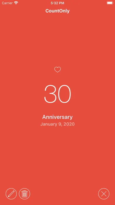 Screenshot di CountOnly - Countdown Days App