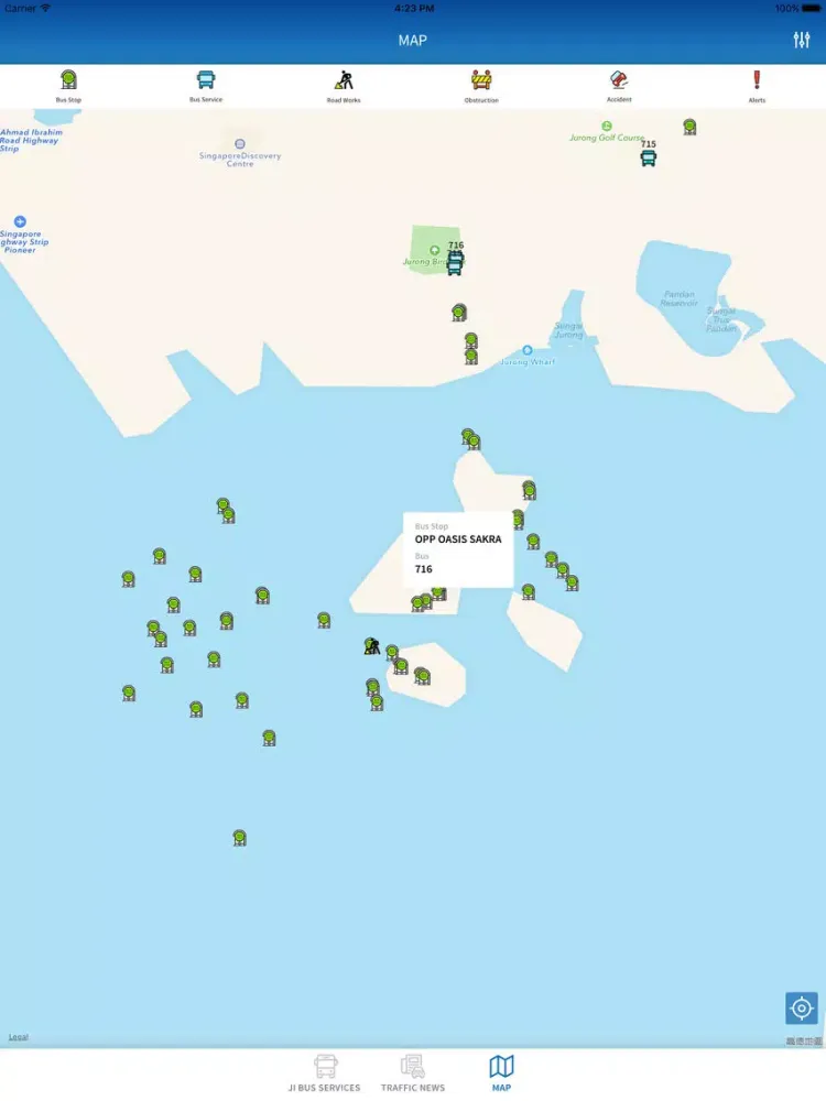 Jurong Island Transport App iPad  سکرین شاٹس