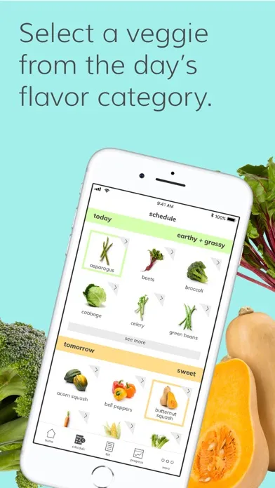Ảnh chụp màn hình của FlavorBaby – Veggies First