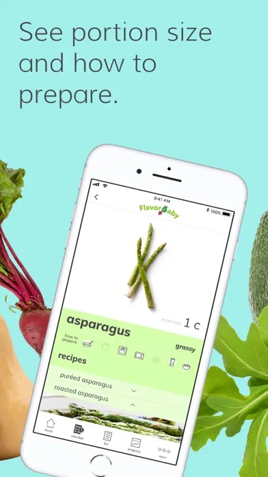 Ảnh chụp màn hình của FlavorBaby – Veggies First