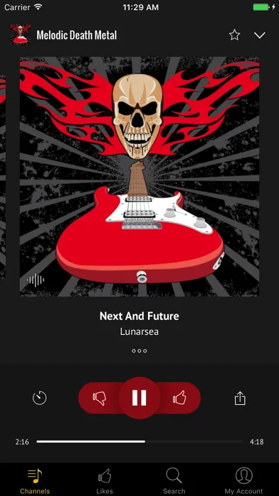 Tangkapan skrin Rock Radio - Curated Music