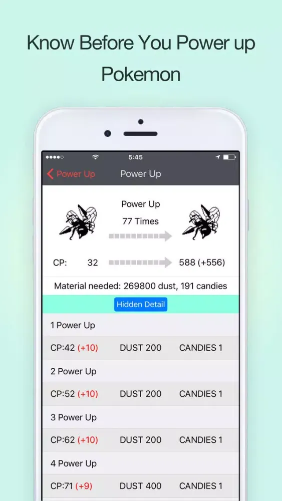 Poke Helper - Cheats, Tricks, Guides, Ev or IV Caculator for Pokemon GO and for PokeVision Ekran Görüntüleri