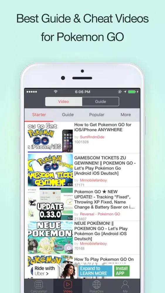 Poke Helper - Cheats, Tricks, Guides, Ev or IV Caculator for Pokemon GO and for PokeVision Ekran Görüntüleri