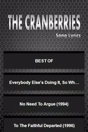 The Cranberries Album Lyrics スクリーンショット