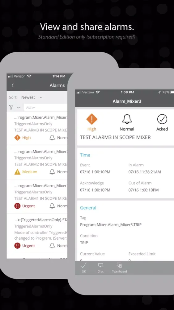 FactoryTalk® TeamONE™ Ekran Görüntüleri
