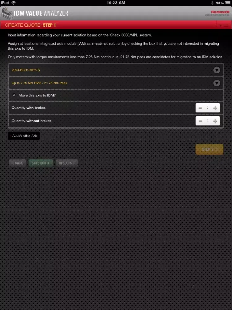 IDM Value Analyzer Tool iPad  Screenshots
