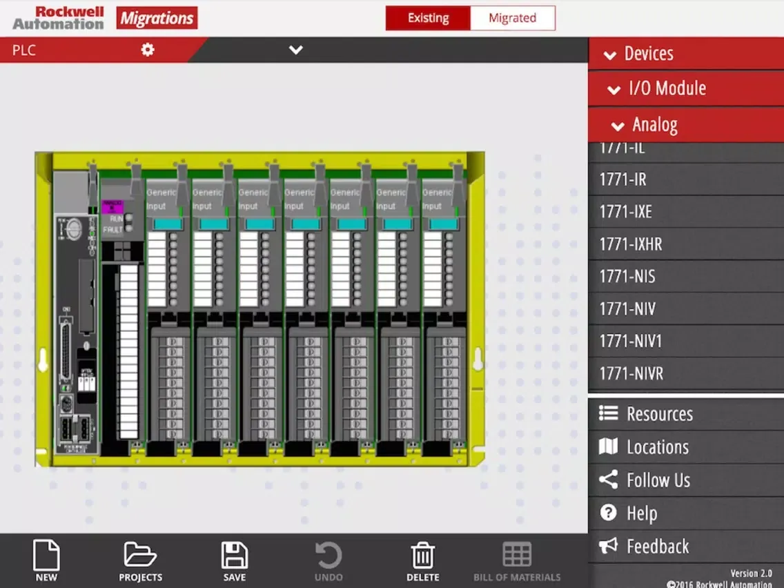 Zrzuty ekranu Rockwell Automation Migrations iPad 