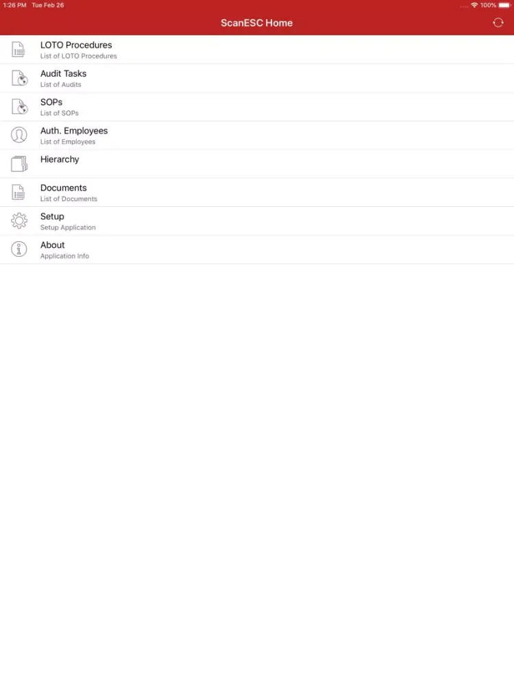 Tangkapan layar ScanESC for MS Dynamics CRM iPad 